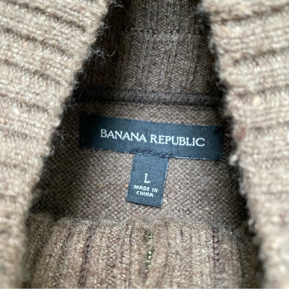 Banana Republic Wool Knit Brown Sweater Jacket - Picture 10 of 12
